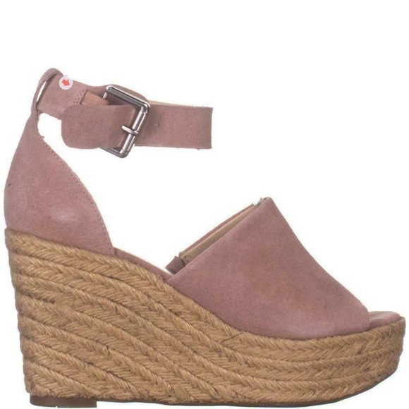SALE SALE Marc Fisher Leather Peep Toe Espadrille - Picture 2 of 5